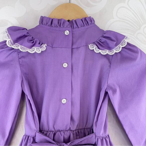 Winnie The Pooh Disney Purple Girls Dress Lace Size 5 - Picture 6 of 9